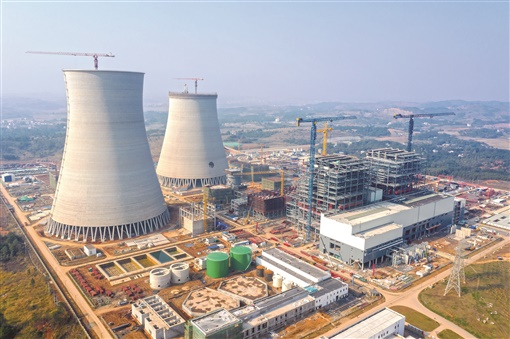 12月21日,位于东安县芦洪市镇的国家能源集团国华永州电厂项目工地