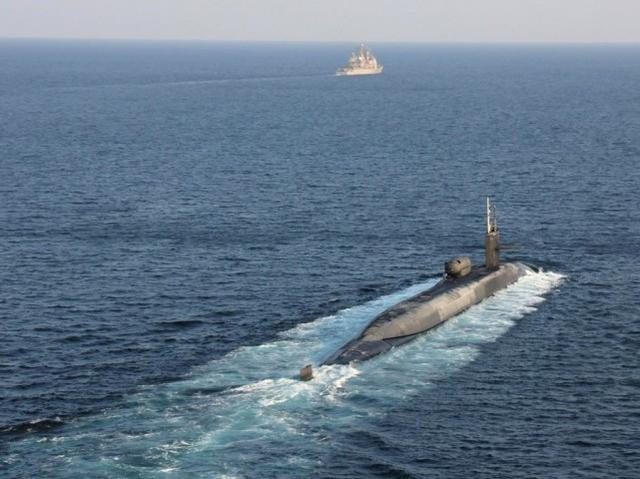 美国佐治亚号潜艇,于2020年12月21日通过霍尔木兹海峡(资料图)