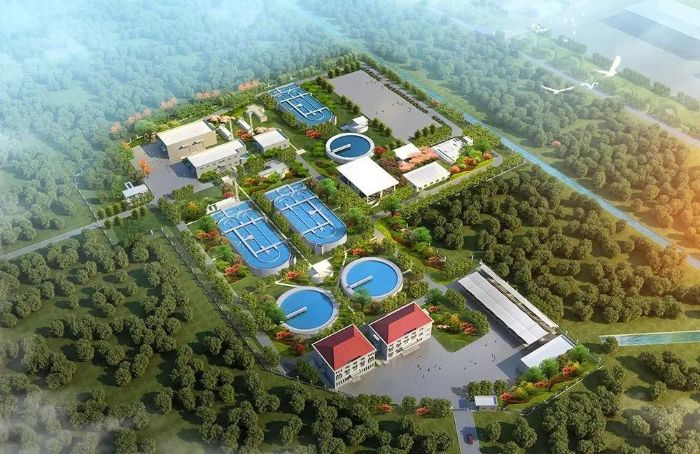 彭泽污水处理厂效果图 资料图片