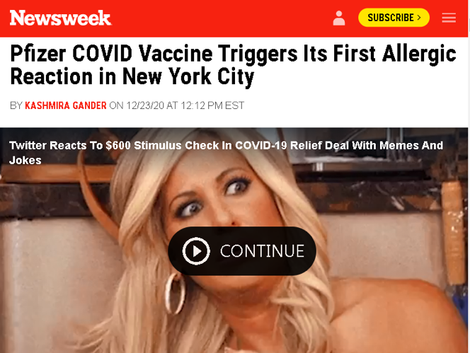 新冠疫苗再次引起不良反应 美国公众多有疑虑