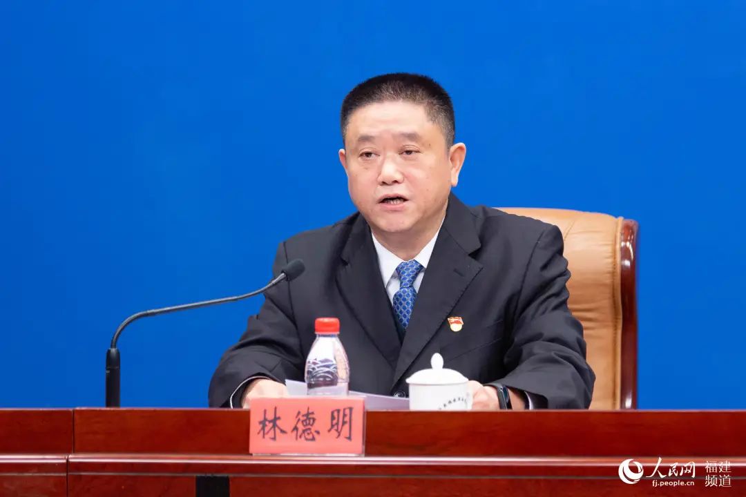 福建省司法厅党委委员,副厅长林德明 人民网 焦艳 摄