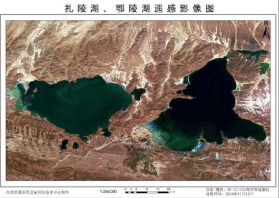 “捕捉”成功！卫星记录黄河源头姊妹湖绝美冰封