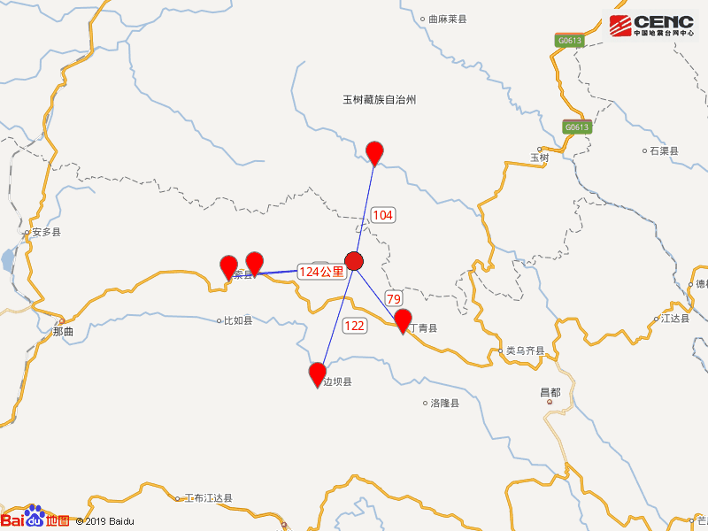 西藏昌都市丁青县发生51级地震