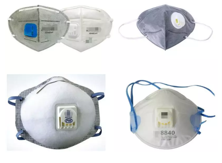 目前市场上售卖的带呼吸阀的口罩。（来自网络）