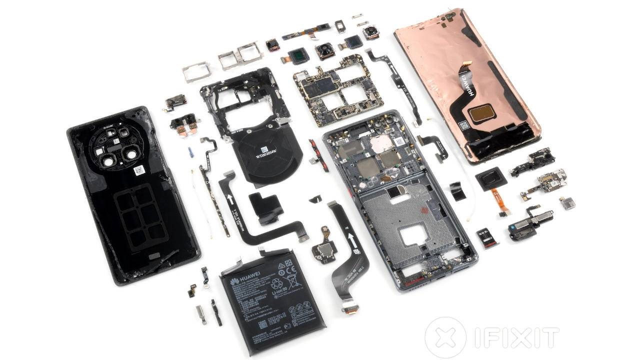 ifixit拆解华为mate40pro比苹果iphone12还难维修
