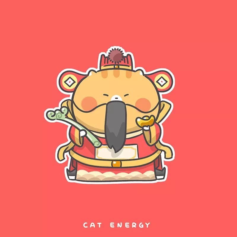 红红火火的猫咪新年头像和壁纸来啦