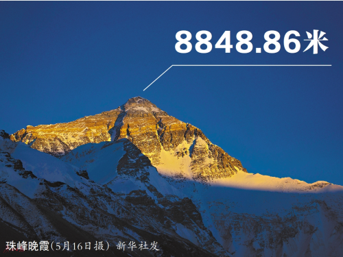 珠峰新身高884886米