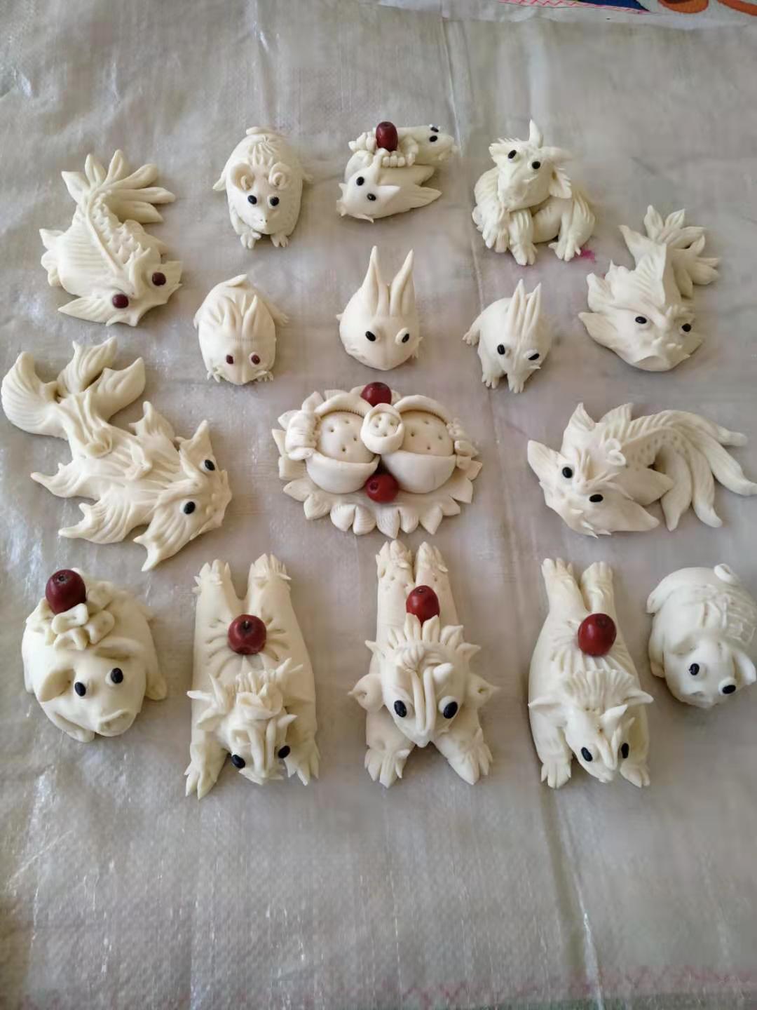 山西定襄花馍匠人做春节特制"枣山" 腊月档期已排满