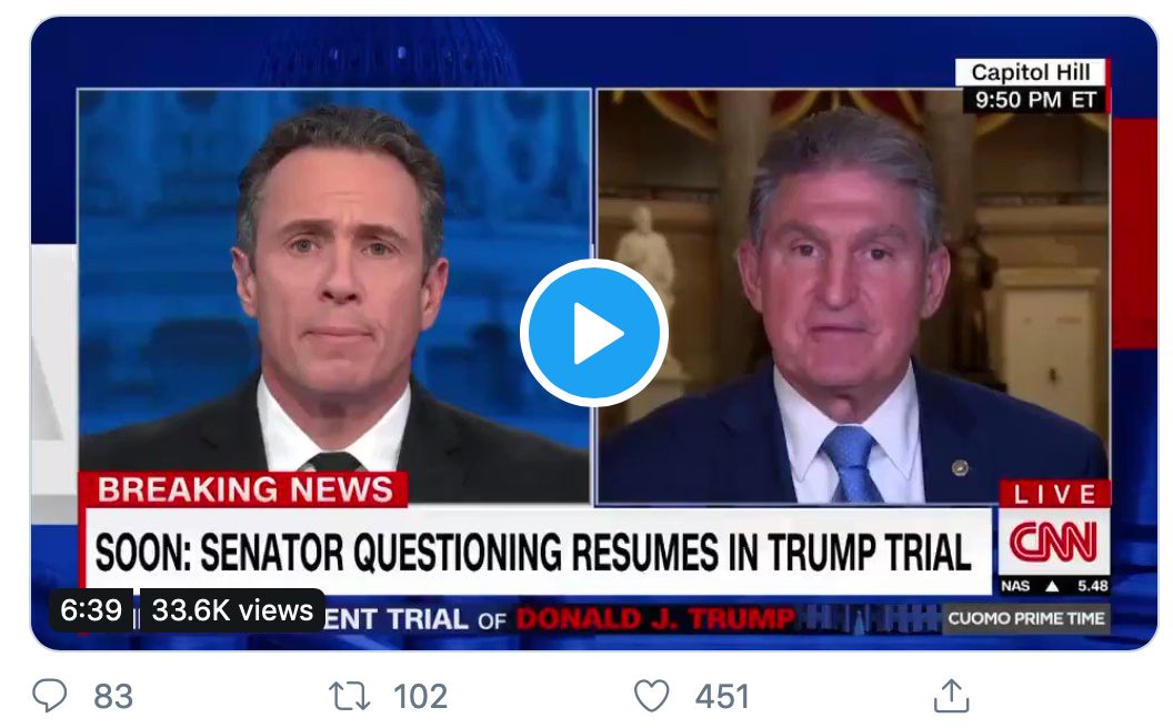 CNN推特截图。