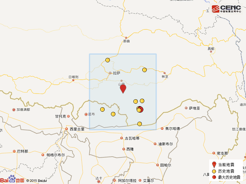 西藏山南市措美县发生34级地震