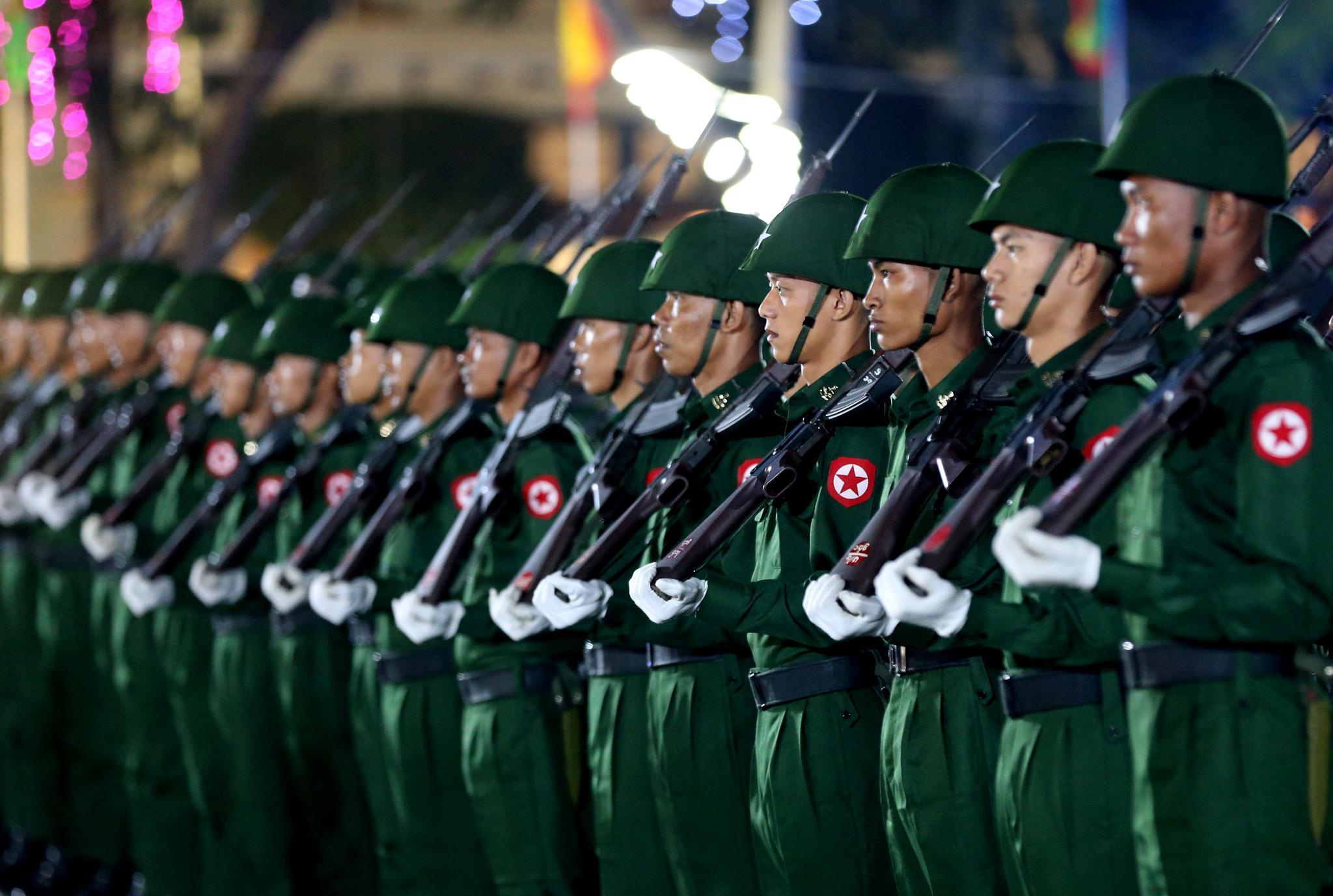 缅甸独立日升旗仪式