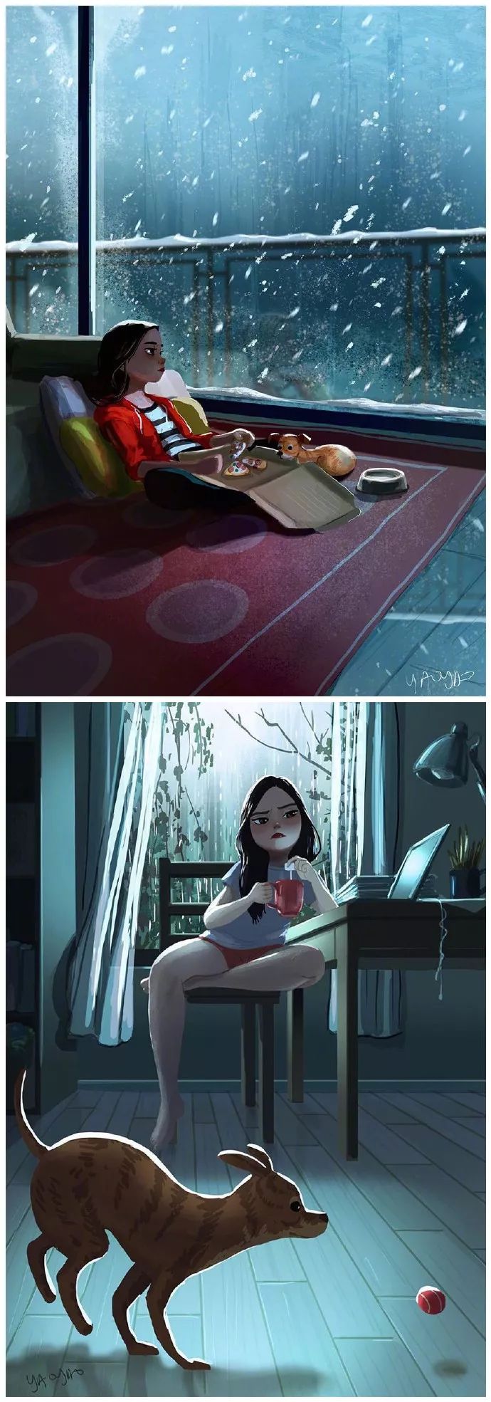 插画师笔下的独居生活这就是我梦想中的生活