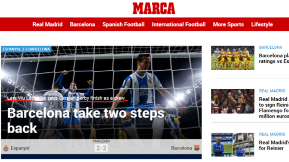 见证历史 武磊排面十足登上四大西班牙媒体头