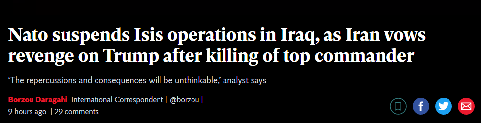 伊朗指挥官：美国在中东35个目标都在我们射程内