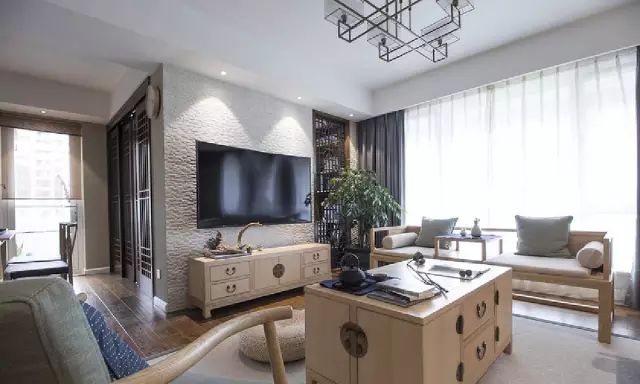 128平现代中式三居，16万装好简直不敢相信