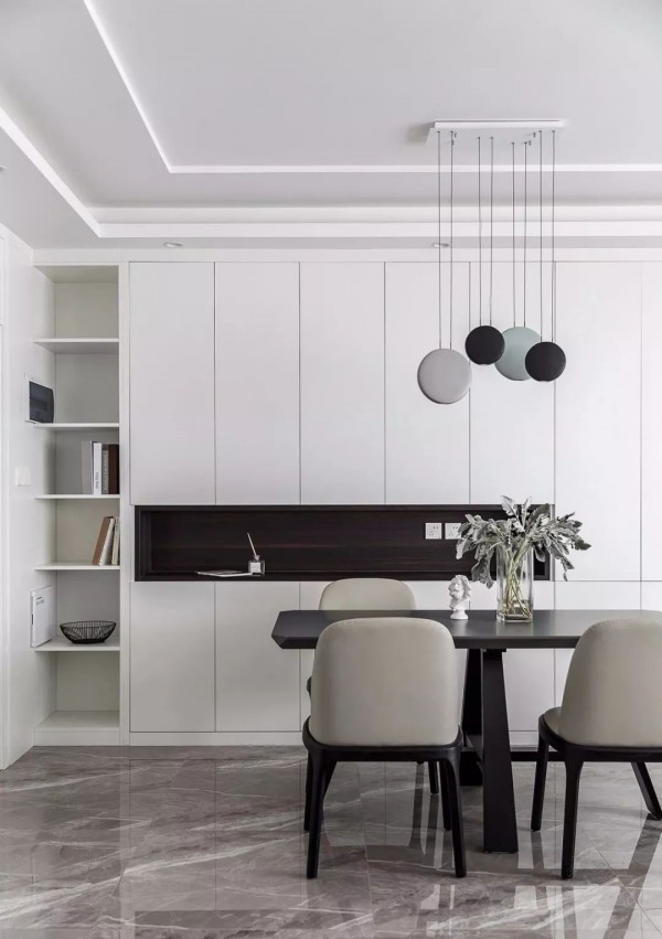 117平现代北欧三室, 书房功能塞进客厅