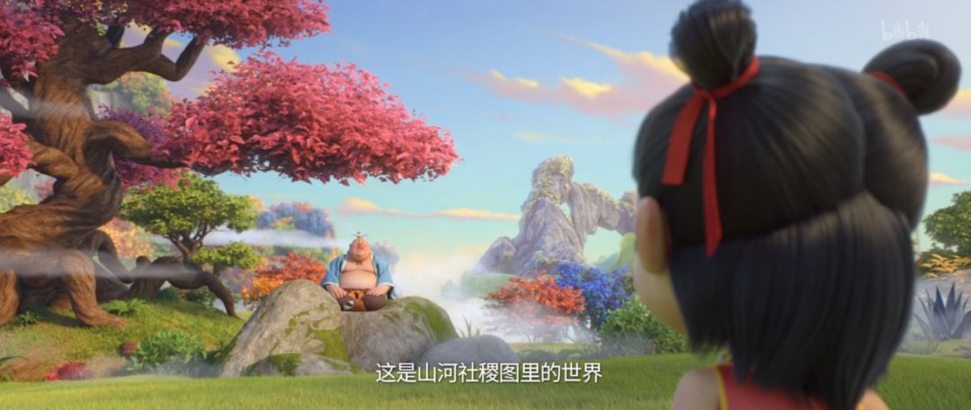 三个人很默契地,一起对哪吒说起了慌,骗他说是灵珠转世,而非魔童降临