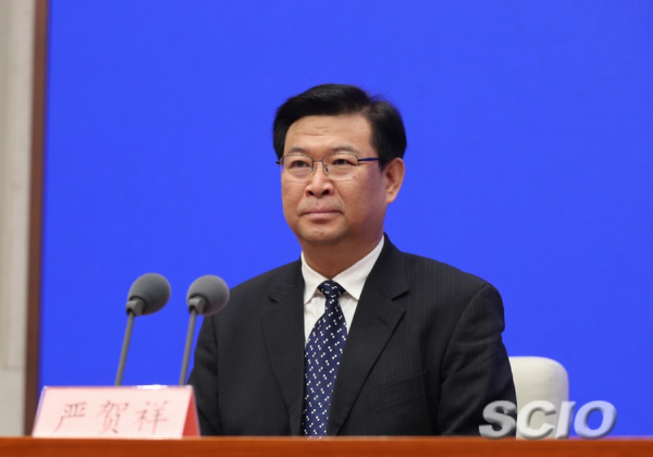 厉贺祥在讯息发布会上。 国新网 图