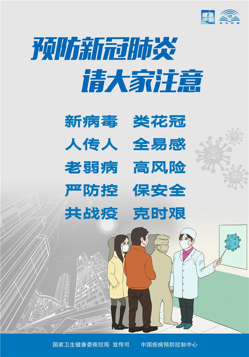 预防新型冠状病毒感染的肺炎主题海报来了!