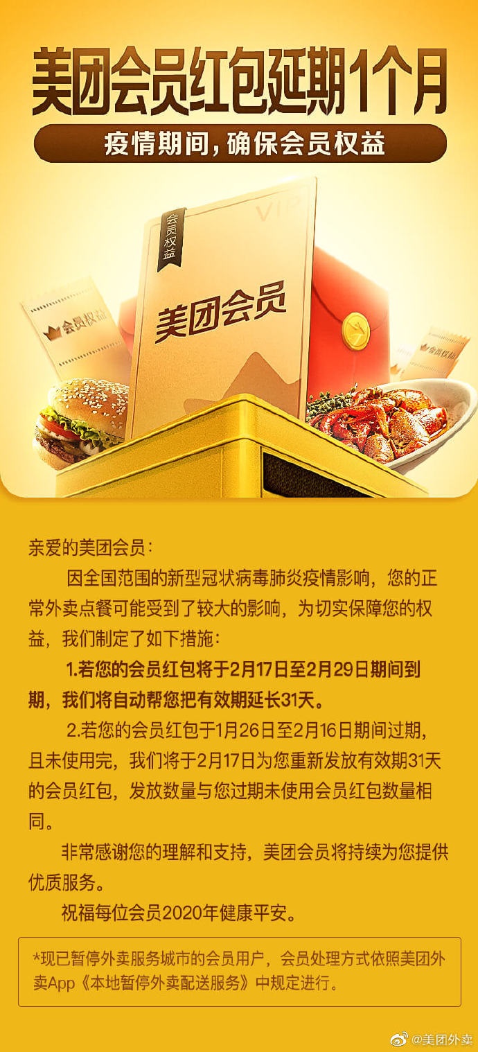 美团外卖退款会员红包退吗