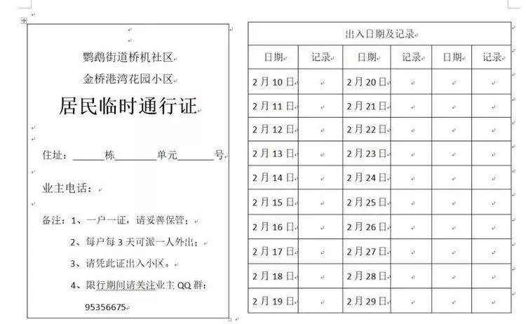 武漢所有小區(qū)實(shí)行封閉管理，看看出入證都長(zhǎng)啥樣(圖9)