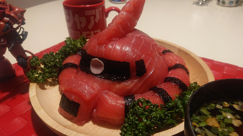 日本网友晒红扎古晚餐引热赞巧手老妈金枪鱼寿司卷打造 手机新浪网