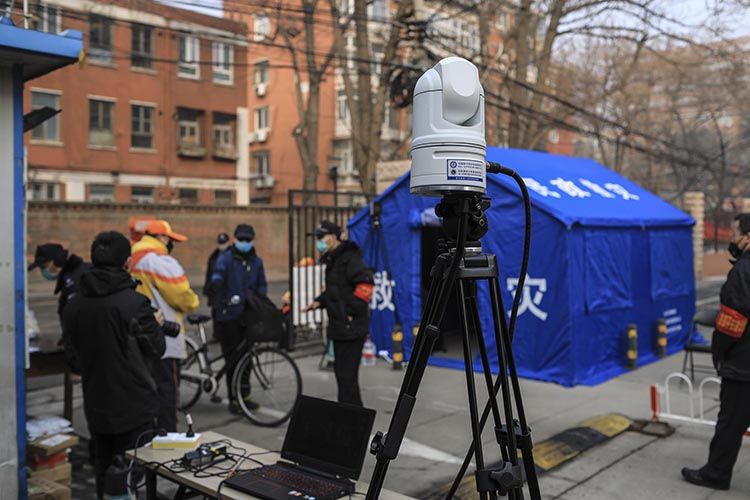 北京首例室外无感测温仪测试使用助力疫情防控