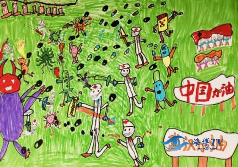 出征戰“疫”的叔叔阿姨們，我們用畫筆為你們送上一份小心意…