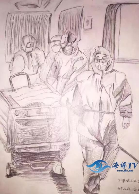 出征戰“疫”的叔叔阿姨們，我們用畫筆為你們送上一份小心意…