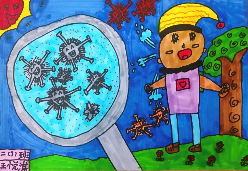 中國宋慶齡青少年科技文化交流中心舉辦抗擊疫情“云畫展”