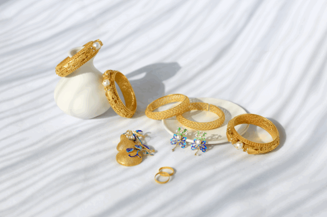 饮水鸟花丝系列首饰 国家级非物质文化遗产技艺 传统手制,复刻古典美