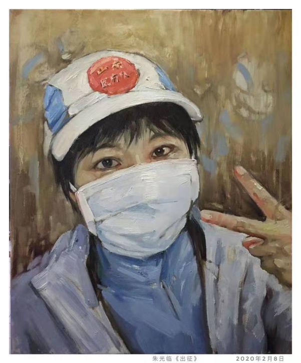 暖心！山東這位畫家和大學老師將醫療隊員畫到畫中