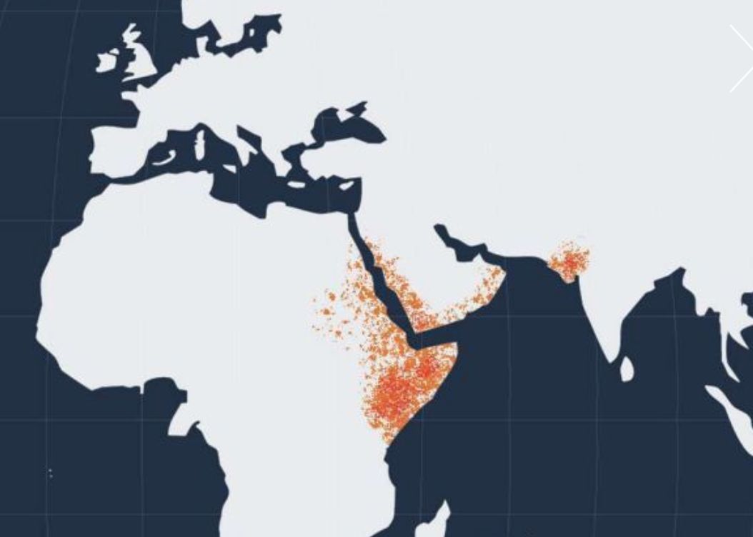 目前蝗灾发生的地区.图源:abc新闻
