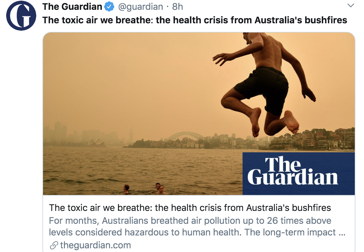 《衛報》報道。推特截圖