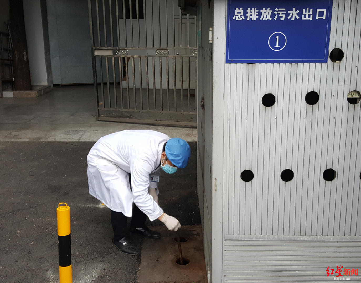 探访医疗污水处理全自动监测7道工序后高于标准排放