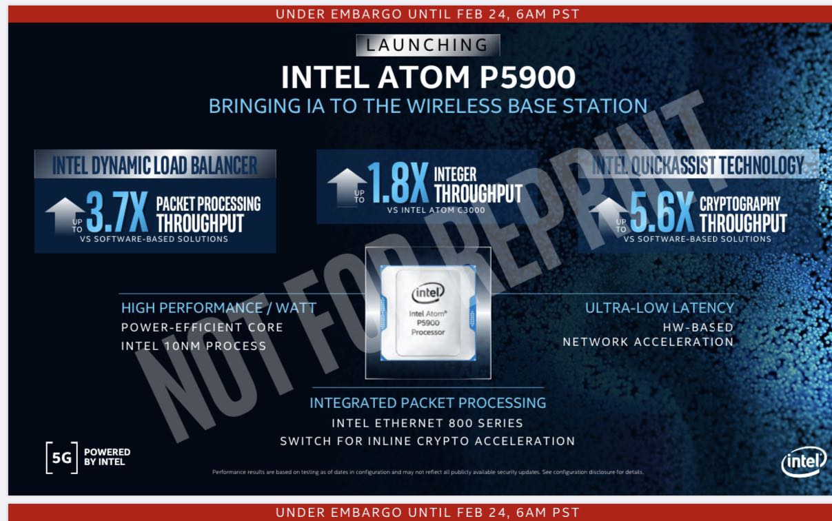 英特尔发布首款10纳米基站芯片