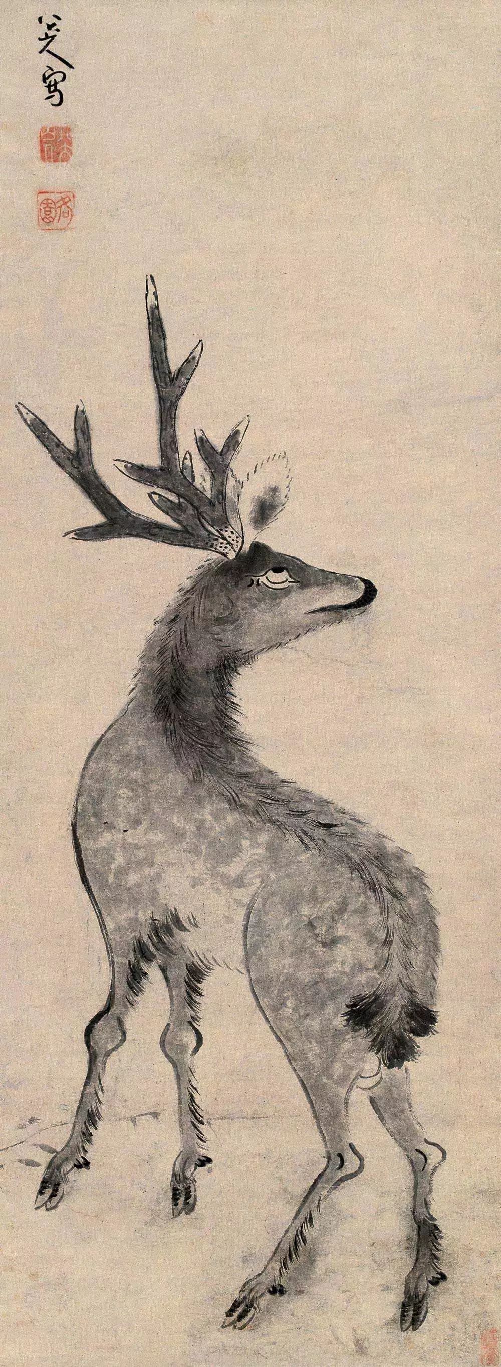 翻白眼的八大山人