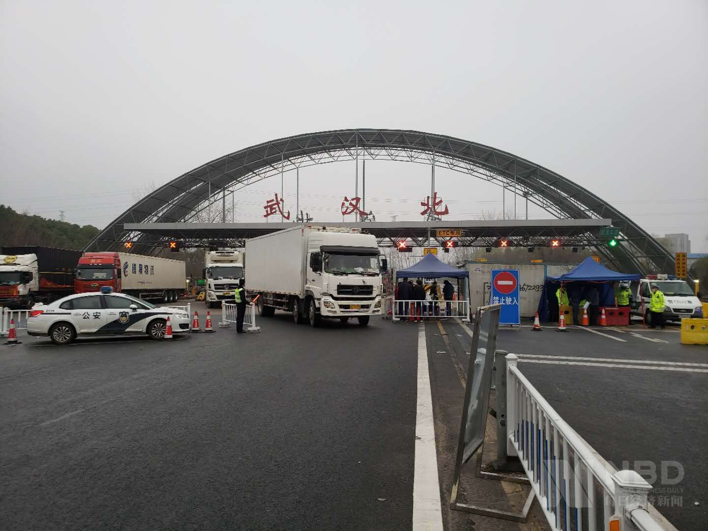 武汉北出入城通道 图片来源:每经记者 岳琦 摄从武汉到北京,走高速