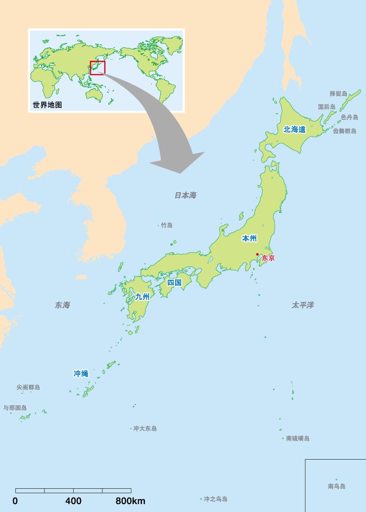 日本地图高清 手绘图片