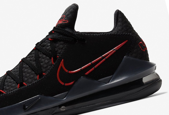 詹姆斯亲穿配色黑红lebron17low官图释出下月发售