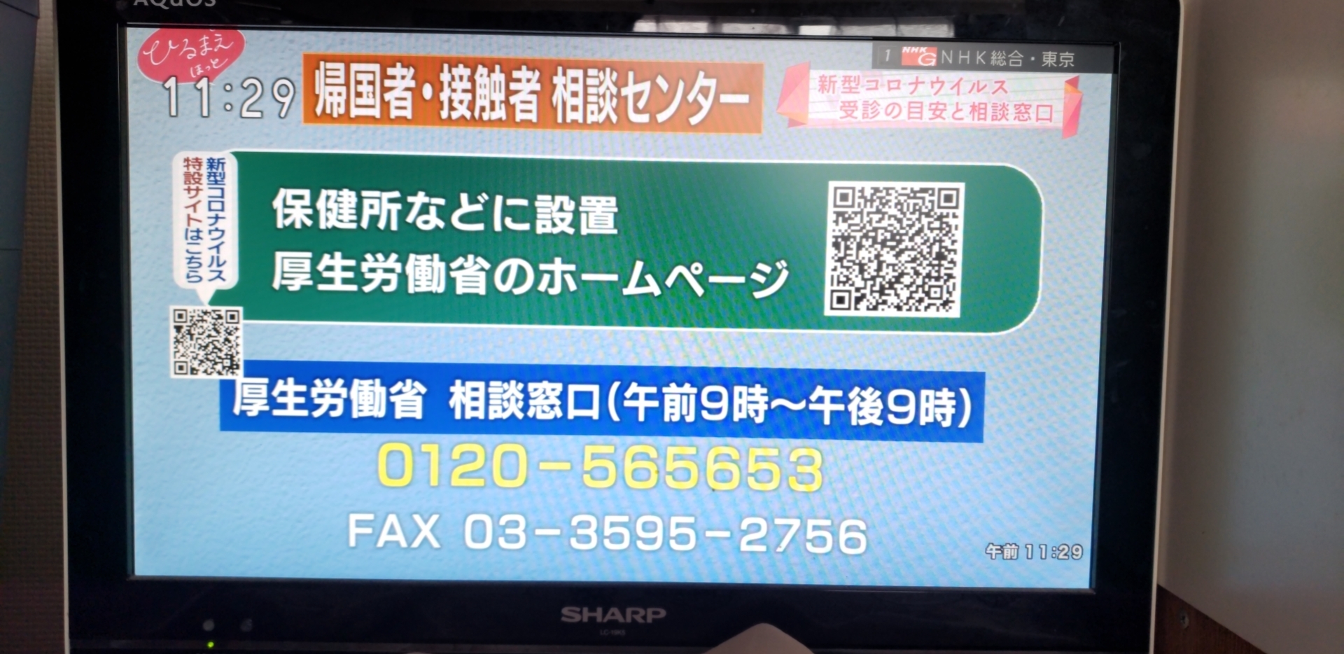 日本厚生做事省公布的询问电话,图片来源:受访者沈霄虹