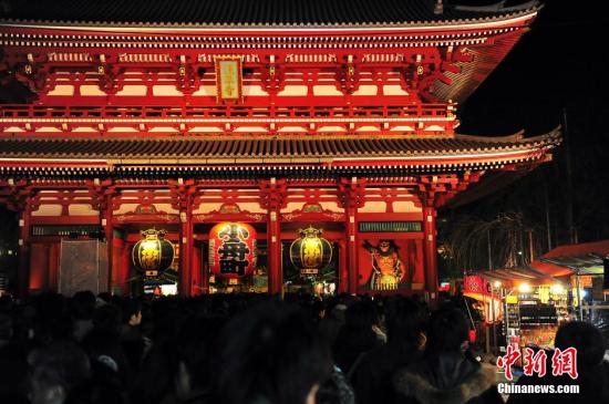 资料图:坐落于日本东京的名刹浅草寺.