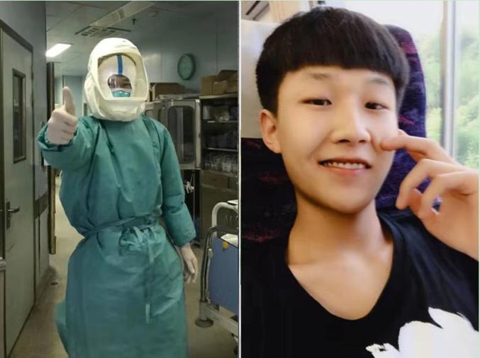 99后抗疫战士梁顺工作照和生活照