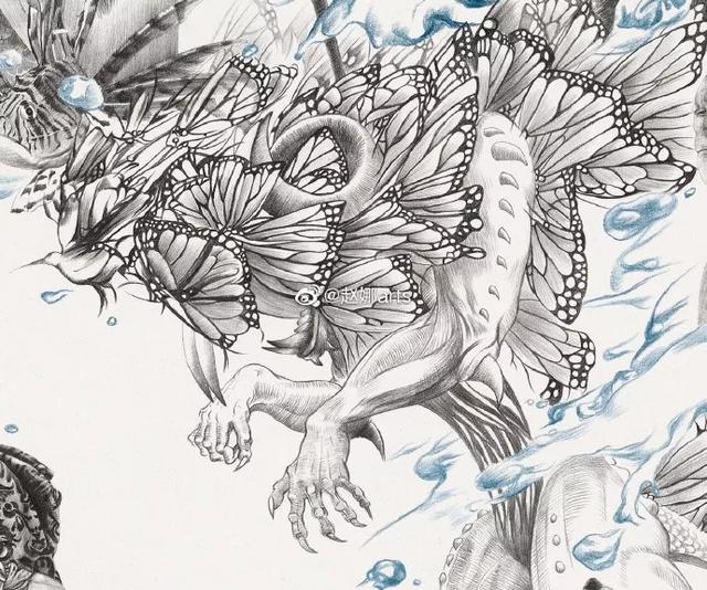 这位央美美女教师的画让央美长了脸放大看精细到让人震撼又害怕