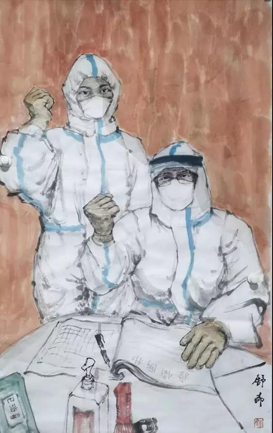 同心战"疫"·共克时艰 锦州市举办书画家作品网络