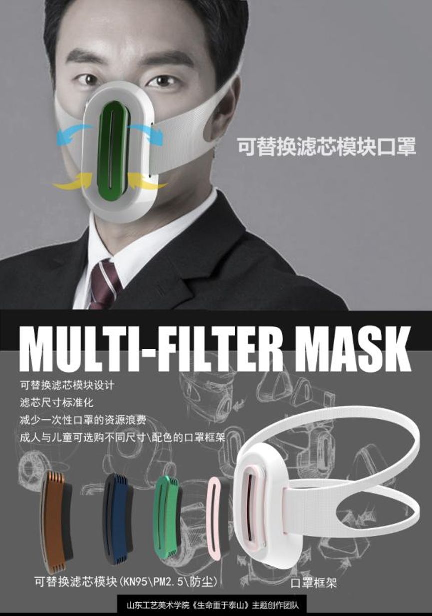 山东工艺美术学院推出防疫防控设施及用品设计