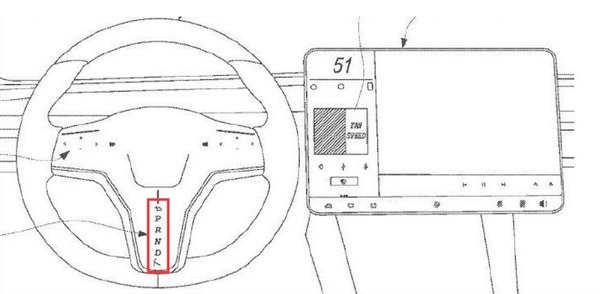 特斯拉专利暗示取消换挡杆 方向盘加触摸屏