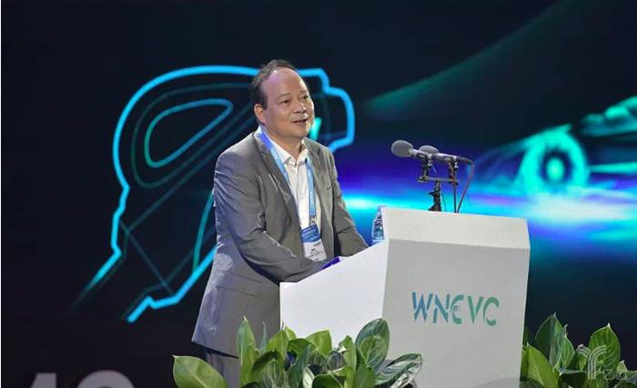 宁德时代董事长曾毓群在2019世界新能源汽车大会现场/ 宁德时代官方