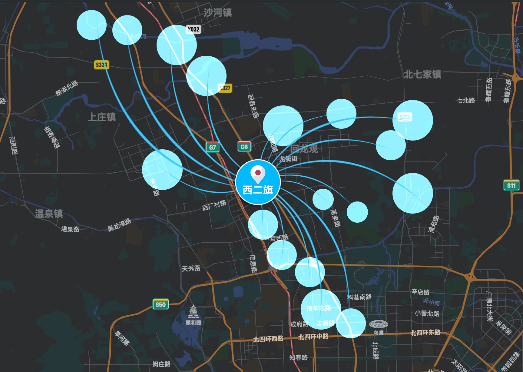 西二旗青年工作生活圈 来源：贝壳研究院制图