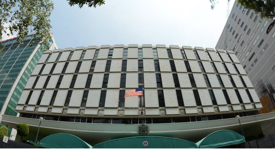 图为美国驻墨西哥大使馆外立面&nbsp;图片来源:美国驻墨西哥大使馆